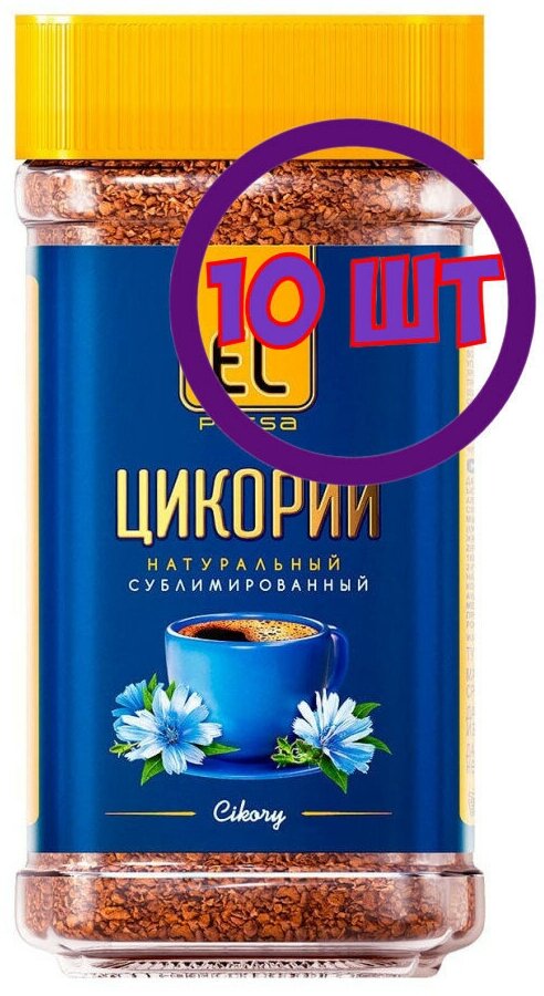 Цикорий EL PASSA натуральный сублимированный растворимый, 100г, стекло (комплект 10 шт.) 1839439