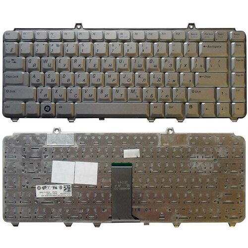 Клавиатура для ноутбука Dell Inspiron 1420, 1520, 1521, 1525, 1526, XPS M1330, M1530 серебряная разъем питания pj066 для ноутбука dell inspiron 1318 1545 1750 xps m1530 m1540 pp25l series 7 4x5 0 mm с иглой без кабеля