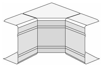 Угол внутренний для настенного кабель-канала DKC 01722 чисто-белый - фотография № 3