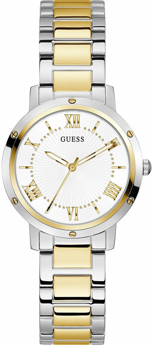 Наручные часы GUESS Dress Steel GW0404L2, серебряный, золотой