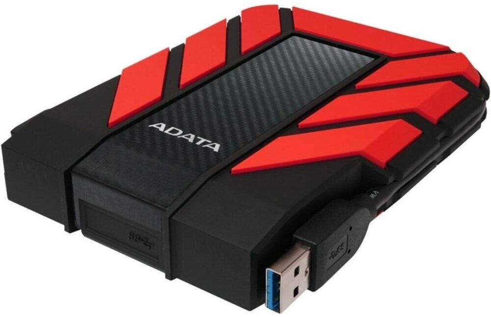 Внешний жесткий диск A-DATA DashDrive Durable HD710P, 2Тб, черный/красный [ahd710p-2tu31-crd] - фото №3