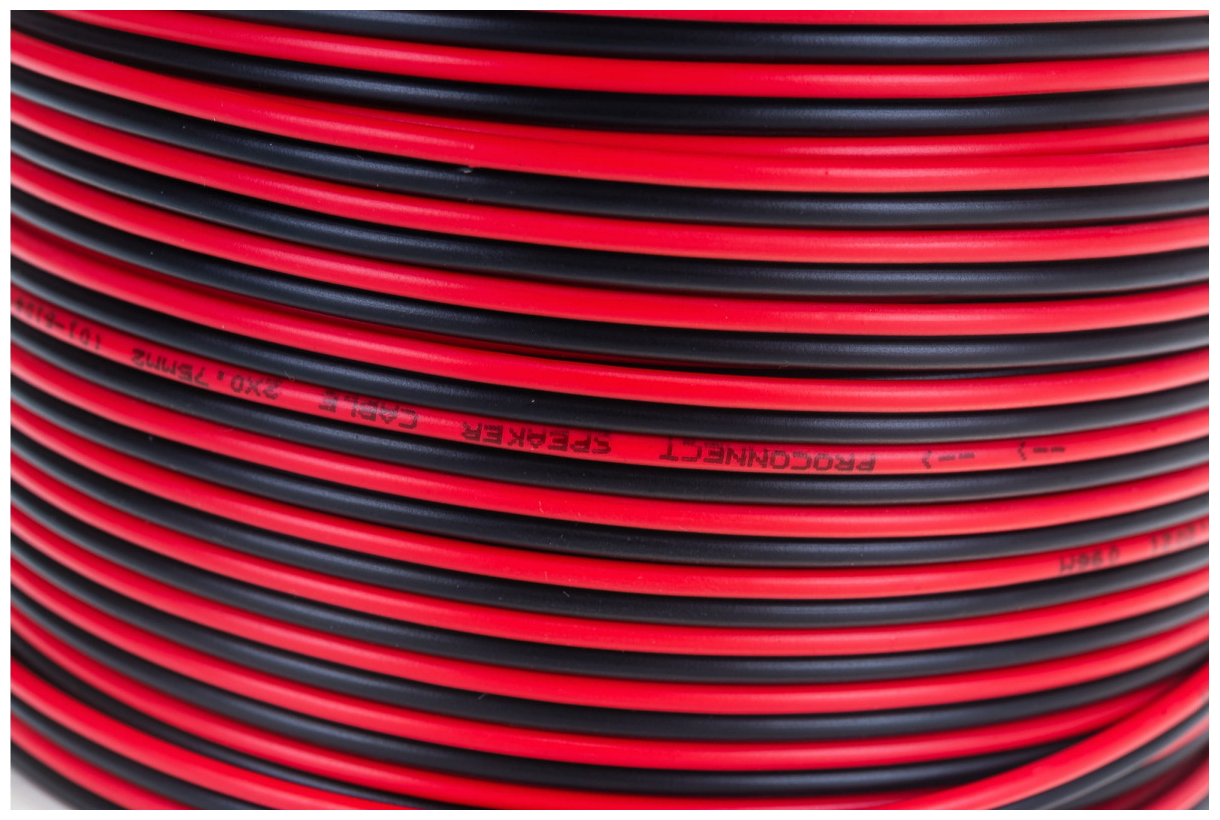 Кабель акустический 2 х 075 мм2 (красно-черный) 10 метров