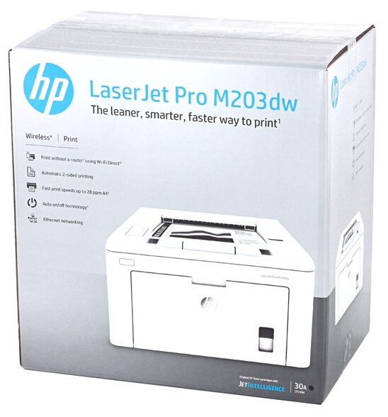 Принтер лазерный HP LaserJet Pro M203dw ч/б A4