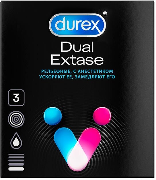 Дюрекс презервативы DUAL EXTASE N3