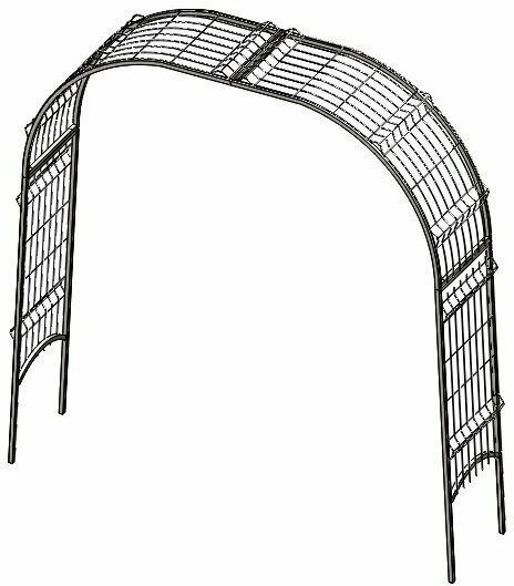 Арка садовая для вьющихся растений, универсальная - разборная, оцинкованная Белая 3Д. 230 х 215 х 50 см. - фотография № 11