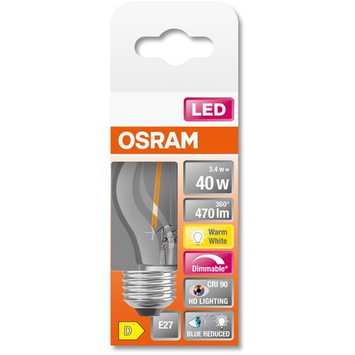 LED SUPERSTAR+ CL P FIL 40 dim 3,4W/927 E27 Ra90 - LED лампа OSRAM