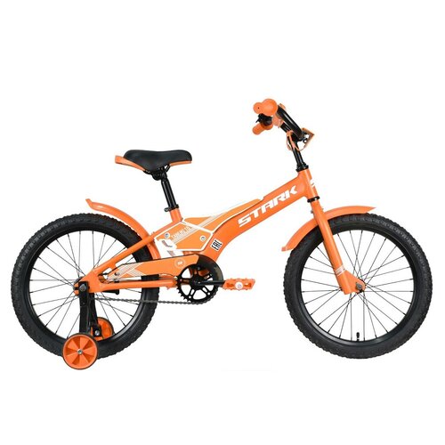 Детский велосипед Stark Tanuki 18 Boy год 2023 цвет Оранжевый-Белый 17148₽