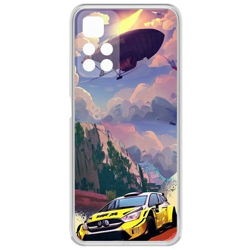 Чехол-накладка Krutoff Clear Case Гонка для Xiaomi Poco M4 Pro