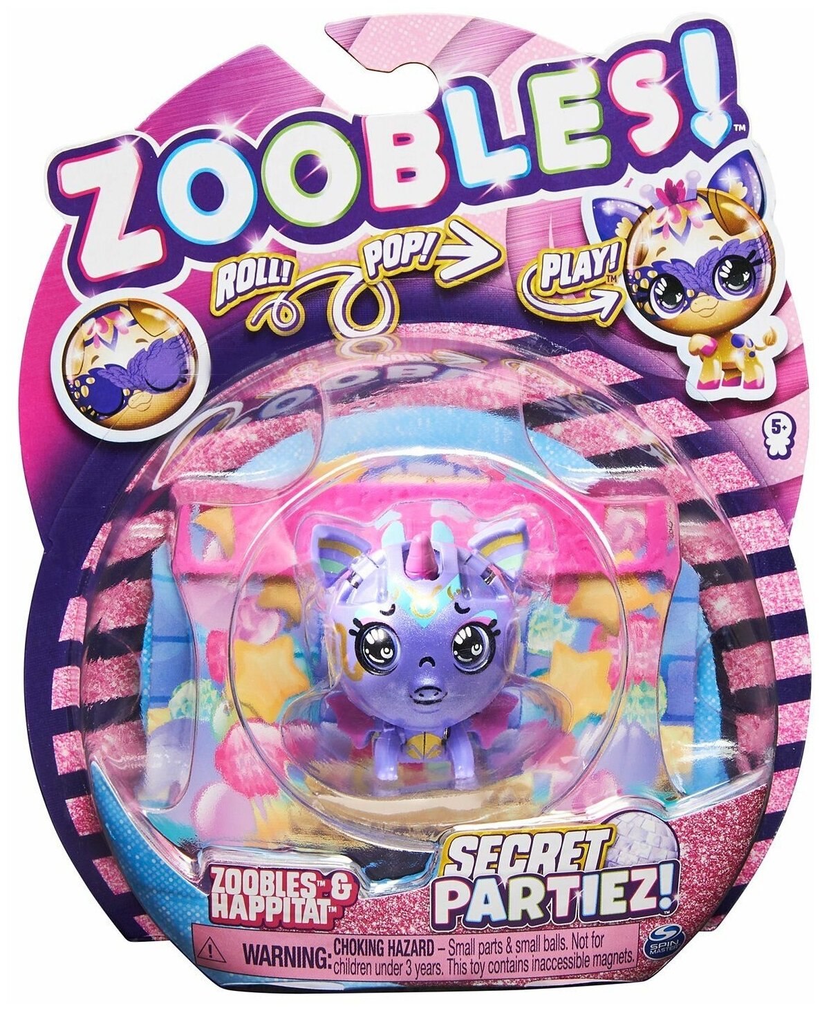 Zoobles Игровой набор Секретная вечеринка трансформирующийся зверек Дракон 6061944/20137615