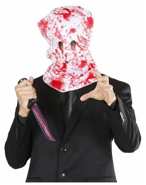 Карнавальная маска Riota на Хэллоуин, Капюшон кровавый