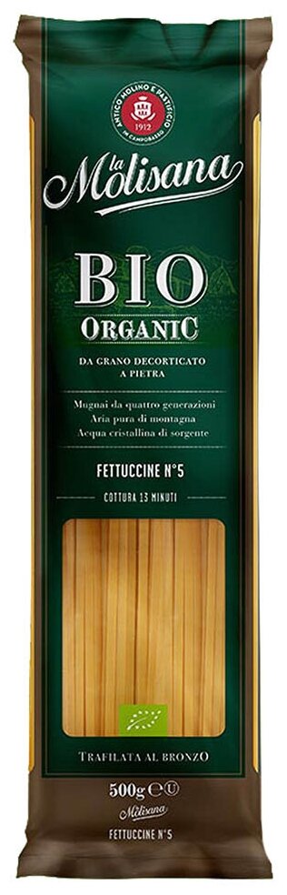 Макаронные изделия La Molisana Лапша длинная из твердых сортов пшеницы BIO Organic № 5, 500г