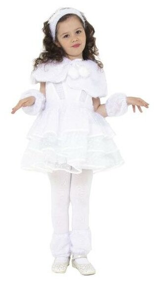 JEANEES Карнавальный костюм «Снежинка Снеговичка», размер 28, рост 110 см