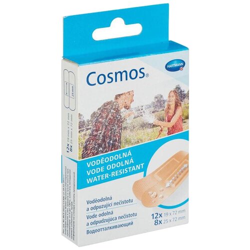 Hartmann Cosmos Water-resistant пластырь водоотталкивающий 2 размера, 20 шт. бежевый