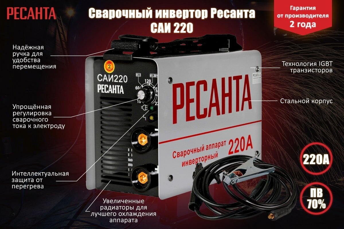 Сварочный инвертор РЕСАНТА САИ-220