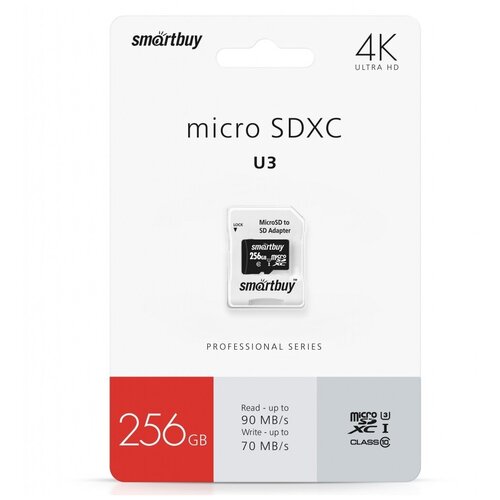 Professional Series microSD карта памяти smartbuy micro sdxc 128gb class 10 uhs i