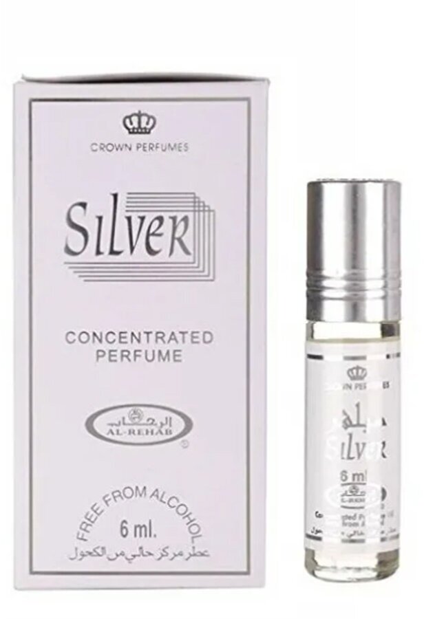 Духи масляные для женщин Crown Perfumes Silver Сильвер ролл 6 мл