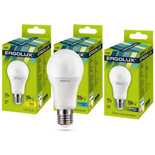 фото Светодиодная лампа ergolux led-a60-17w-e27-6k