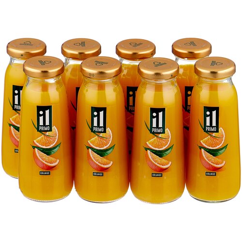 Сок IL Primo апельсин, без сахара, 0.2 л, 3200 г, 8 шт.