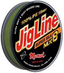 Плетеный шнур Jigline MX8 Super Silk 150 м, 0,27 мм хаки