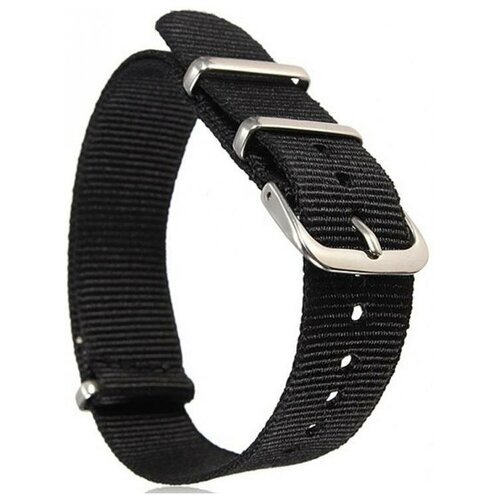Ремешок для часов Нато нейлон 22мм черный