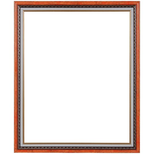 Рама багетная VIDA-ART 30х40см, без стекла и картона, цвет: оранжевый с золотом