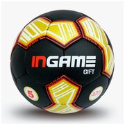 Мяч футбольный INGАME GIFT, размер 5, черный/красный/золото