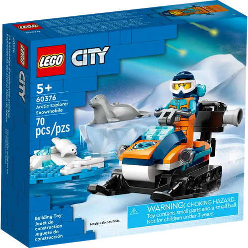 Конструктор LEGO City Arctic Explorer Snowmobile 60376, 70 дет. lego city арктический снегоход