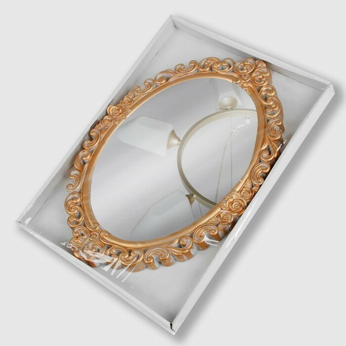 Queen fair Зеркало настенное «Вензеля», зеркальная поверхность 16 × 23 см, цвет «белёное золото» - фотография № 10