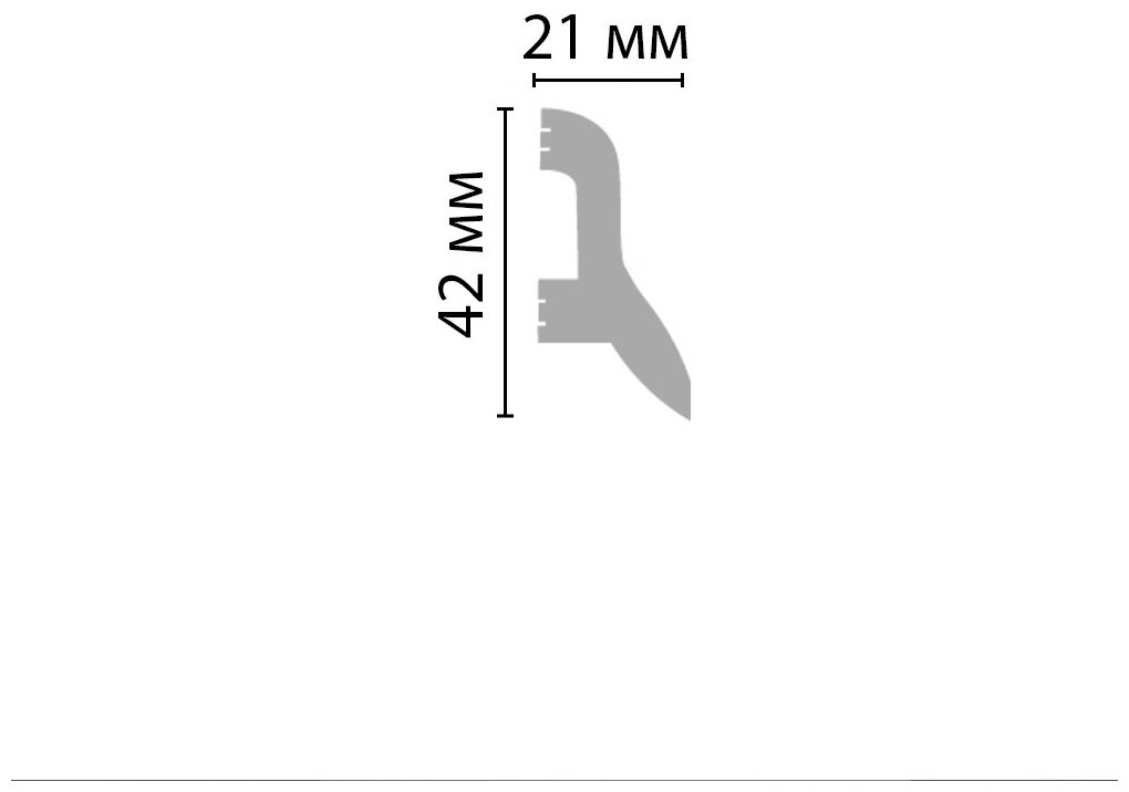 Картинки Плинтус Напольный Decomaster D230ДМ В42хШ21хД2000 мм / Декомастер.