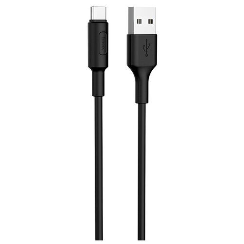 Кабель Hoco X25 Soarer USB - USB Type-C, 1 м, 1 шт., черный кабель usb hoco x25 soarer type c для android устройств 1м черный