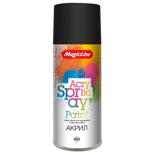 Краска аэрозольная 265 г черная матовая 010 арт3801 1021₽