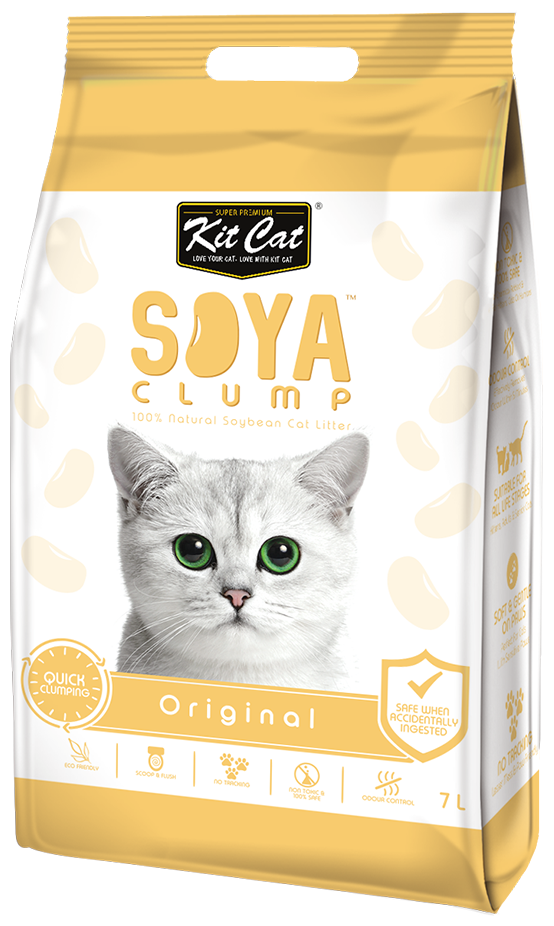 Kit Cat SoyaClump Soybean Litter соевый биоразлагаемый комкующийся наполнитель - 7 л - фотография № 1