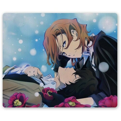 Коврик для мышки прямоугольный Bungou Stray Dogs Chuuya Nakahara and Osamu Dazai bungo stray dogs keychain ryunosuke akutagawa nakahara chuuya figure acrylic stand decoration cosplay diy collection toy chaveio