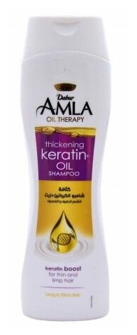 Amla Dabur Шампунь КЕРАТИН+ масло для тонких и ослабленных волос, Дабур/Oil Therapy, Thickening KERATIN+ OIL Shampoo/ 400 мл.