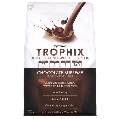 Комплексный протеин SYNTRAX Trophix 2280 г, Шоколад протеин со вкусом клубники syntrax trophix 5 0 2270 г