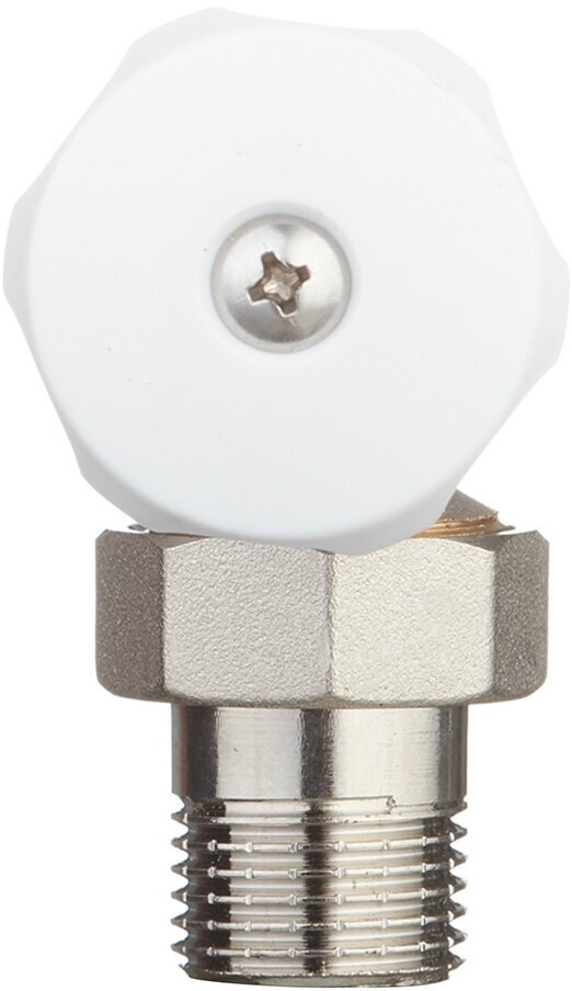 Клапан (вентиль) регулирующий ручной угловой VALTEC (VT.007.LN.04) 1/2 НР(ш) х 1/2 ВР(г) для радиатора - фотография № 4