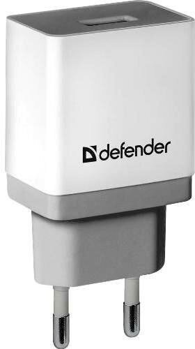 Сетевой адаптер питания Defender UPA-21 зарядка 2.1А USB-порт белая