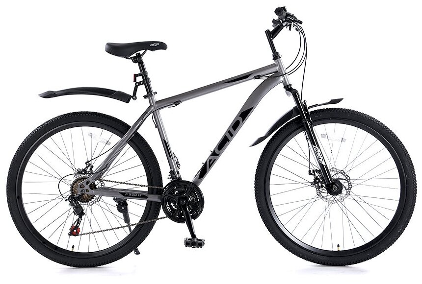 Велосипед горный 27,5"ACID F 500 D 21 скорость 2023 года рама 17" Gray/Black
