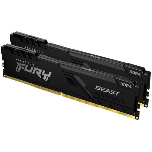 Оперативная память Kingston 64GB 3200MHz DDR4 CL16 DIMM Kit of 2 FURY Beast Black KF432C16BBK264 2013000₽