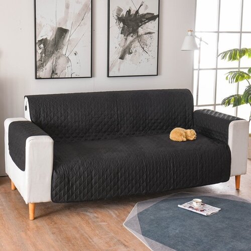 Покрывало на диван для домашних животных, Bentfores (110 х 185 см, черный, 34246) эластичное прямое покрывало для дивана без подлокотников из спандекса