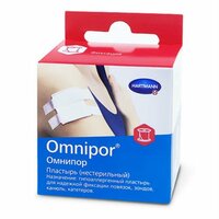 Пластырь Омнипор/Omnipor нетканевой белого цвета 5 м х 2,5 см, 1 шт