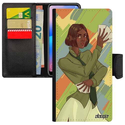 фото Чехол книжка на телефон galaxy s8, "фокусник" карты галстук utaupia