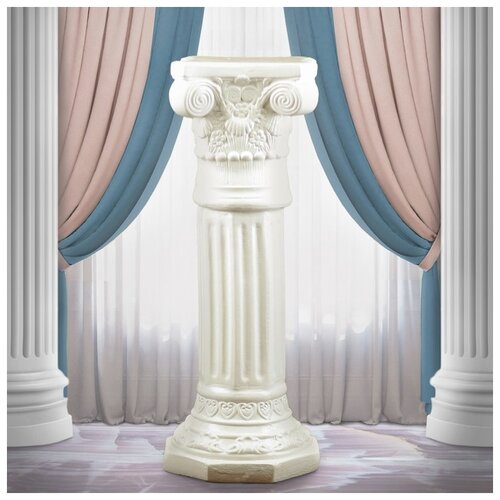 фото Подставка напольная "колонна акрополь" белая, 75 см premium gips 3033679 .