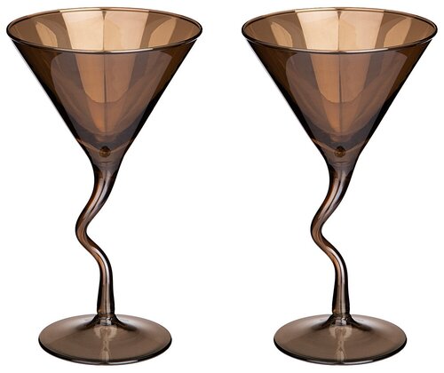 Набор бокалов из 2-х шт для шампанского и коктейлей шоколад 200 мл Lefard (175755)