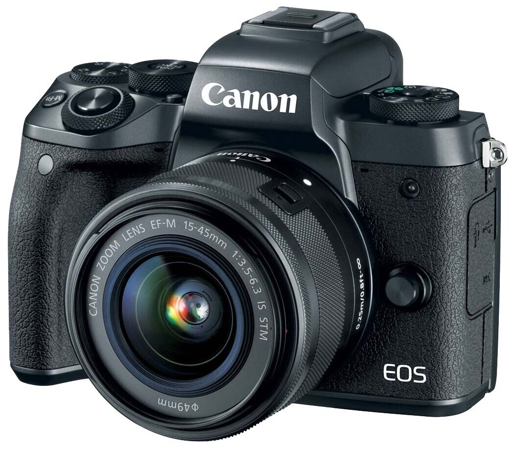 Фотоаппарат Canon EOS M5 Kit 15-45 IS STM f/ 3.5-6.3 LP-E17, черный