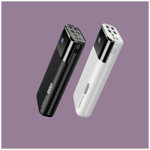 Портативный аккумулятор Power Bank 40000 mah с быстрой зарядкой 4 порта LED дисплей Чёрный 260000₽