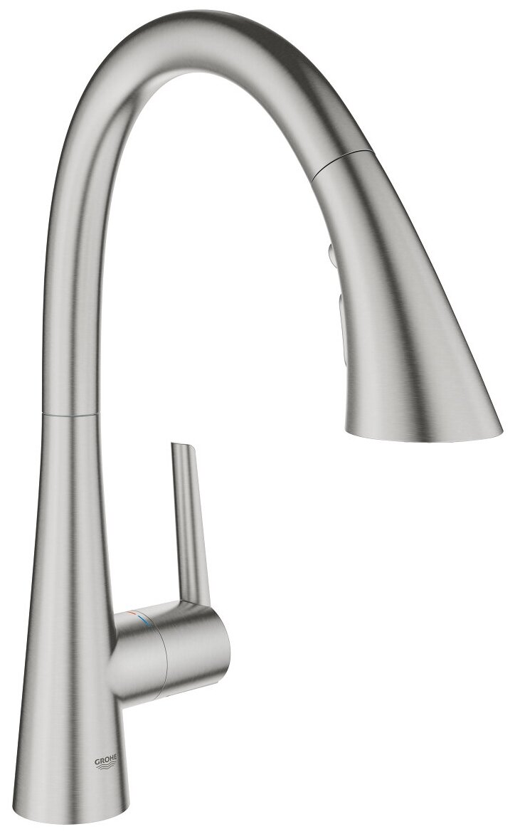 Однорычажный смеситель для мойки Grohe Zedra 32294DC2, суперсталь