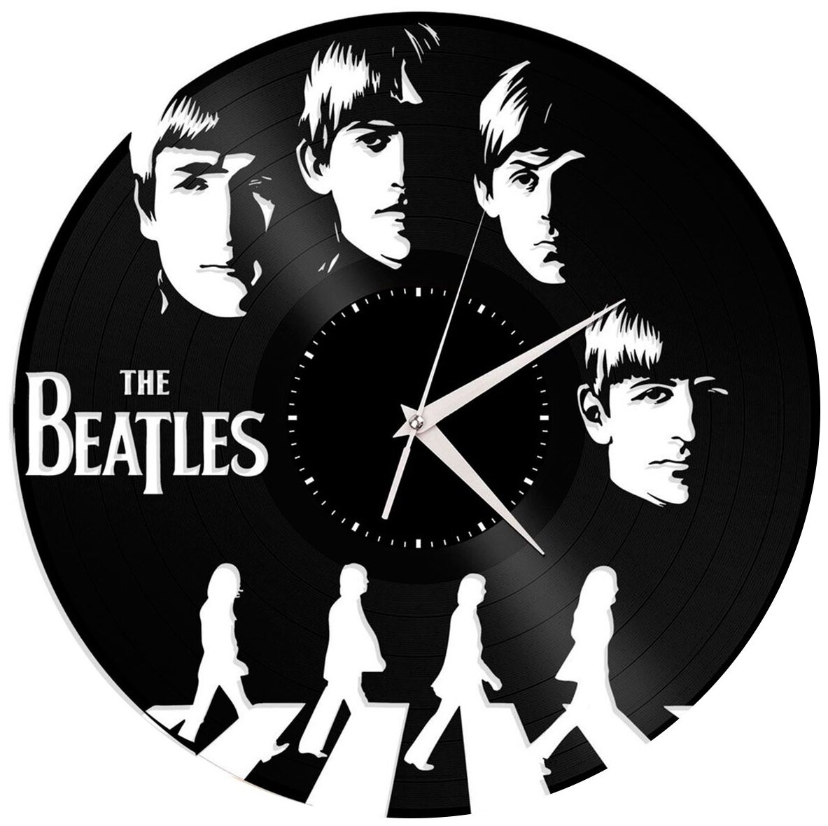 Часы из виниловой пластинки (c) VinylLab Beatles