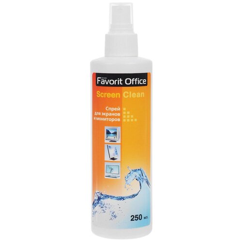 Favorit Office Screen Clean 250 мл чистящий спрей 250 мл favorit office plastic clean 250 мл чистящий спрей для клавиатуры для оргтехники 250 мл