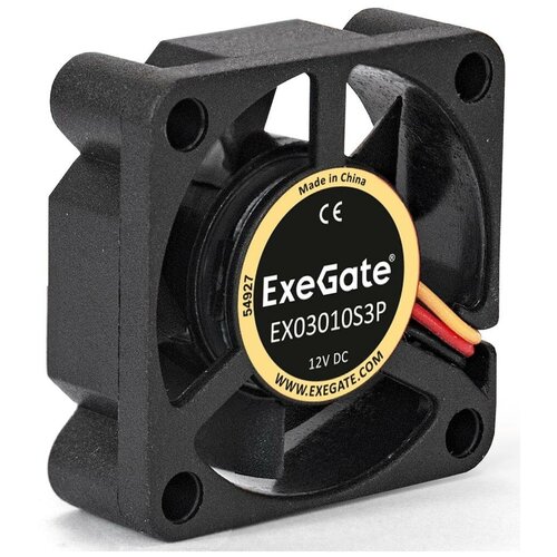 Exegate EX281210RUS Вентилятор ExeGate Mirage-S 30x30x10 подшипник скольжения, 8000 RPM, 23, 3pin вентилятор для корпуса exegate mirage s 30x30x10 8000rpm ex281210rus